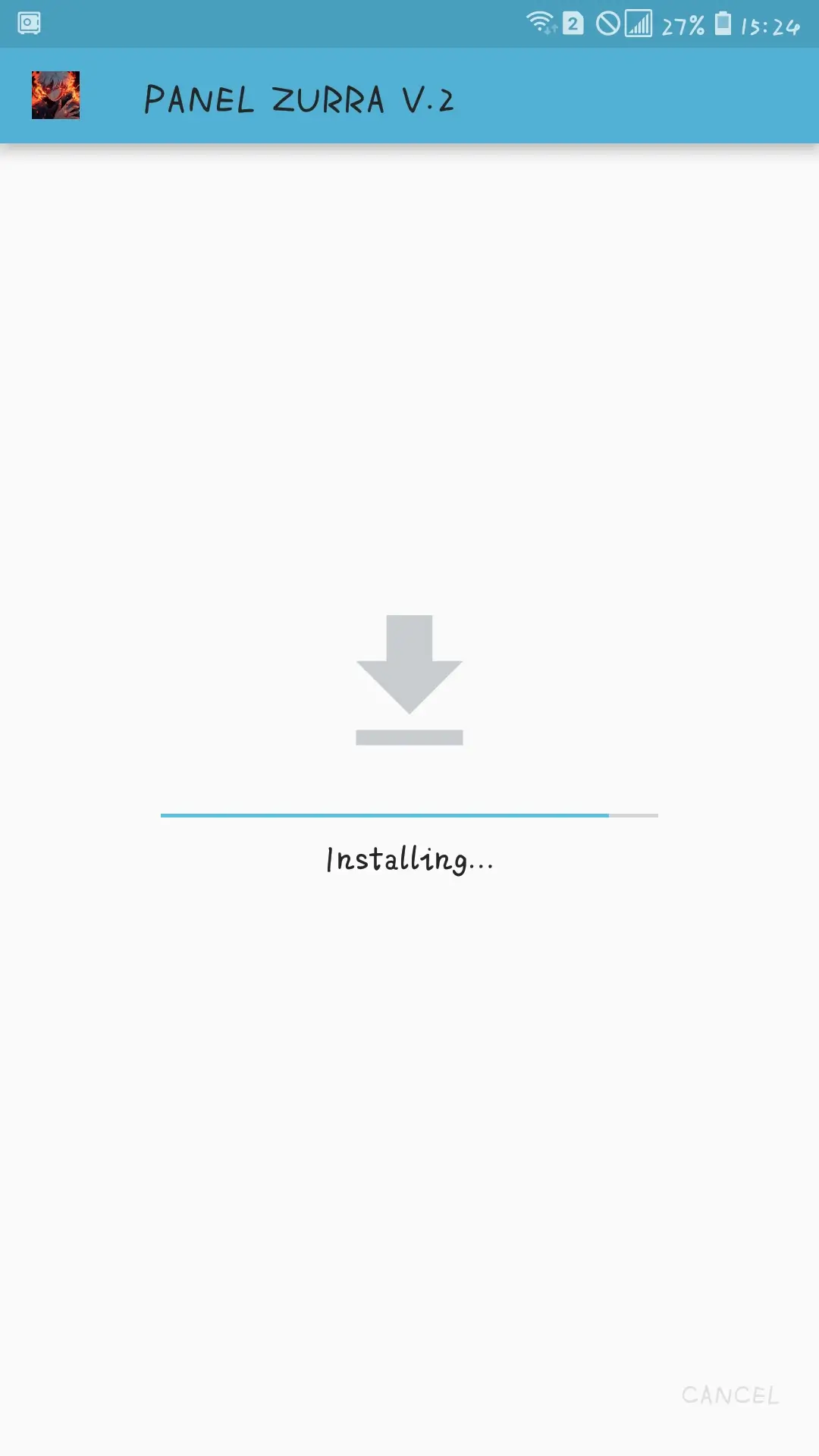 Screenshot of Panel Zurra